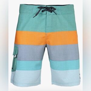 Men's Swim Trunks Quick Dry Board Shorts with Key Keeper, No Mesh Lining Size 32